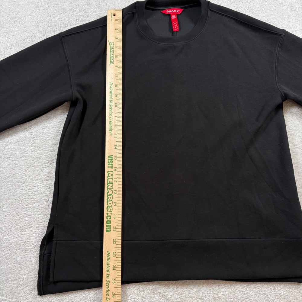 Spanx‎ AirEssentials Crewneck Sweatshirt Very Black Womens Small - Picture 5 of 9